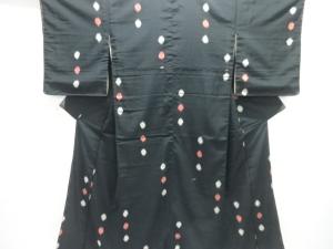 大正ロマン　水玉模様織り出しお召着物